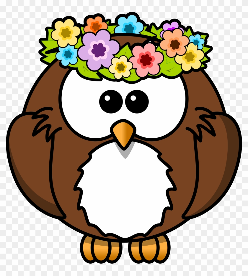 This Free Icons Png Design Of Owl With Garland Clipart