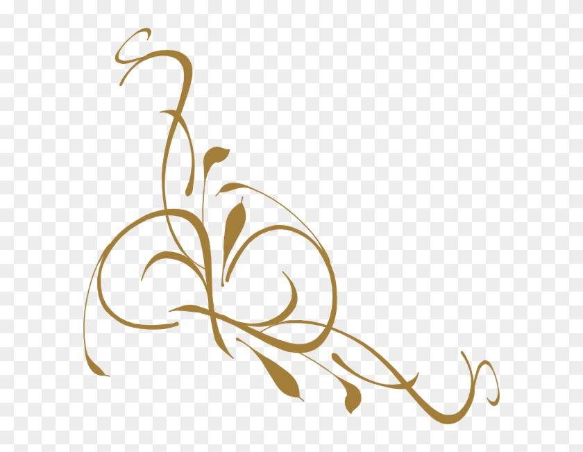 Jpg Royalty Free Download Gold Elegant Swirl Designs - Vector Floral Gold Png Clipart #132348