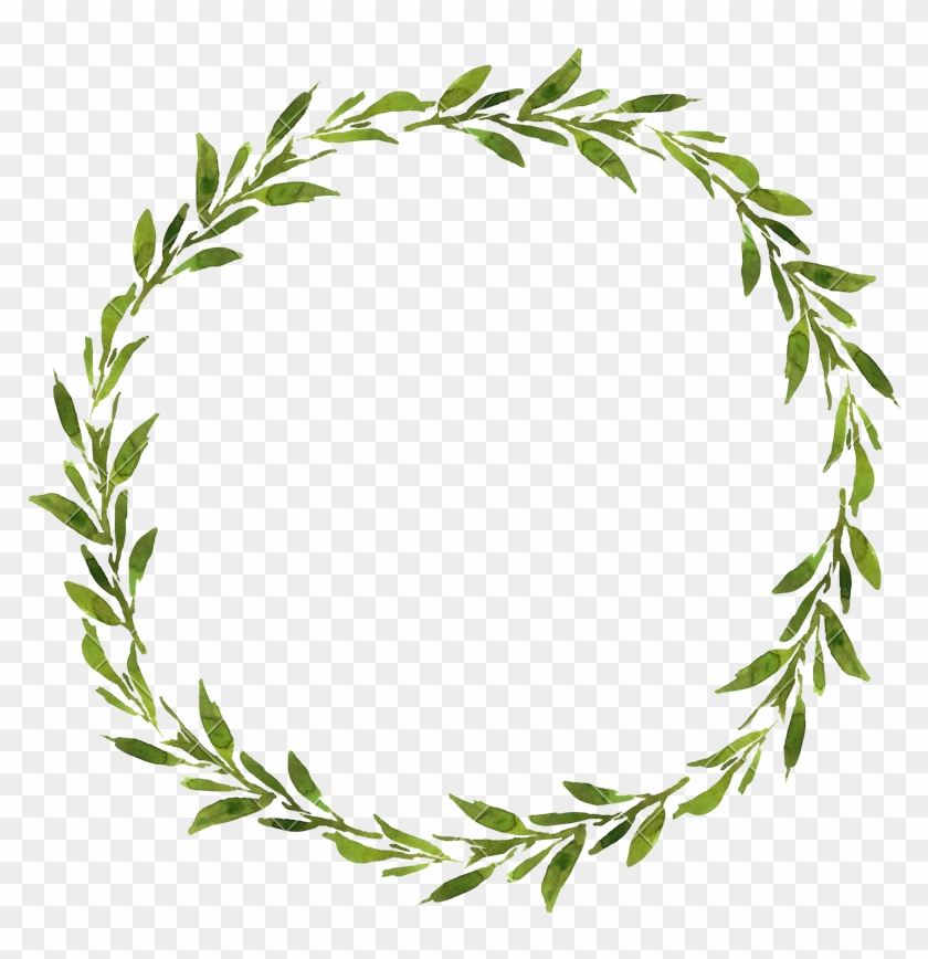 Floral Wedding Wreath - Green Wreath Clip Art - Png Download