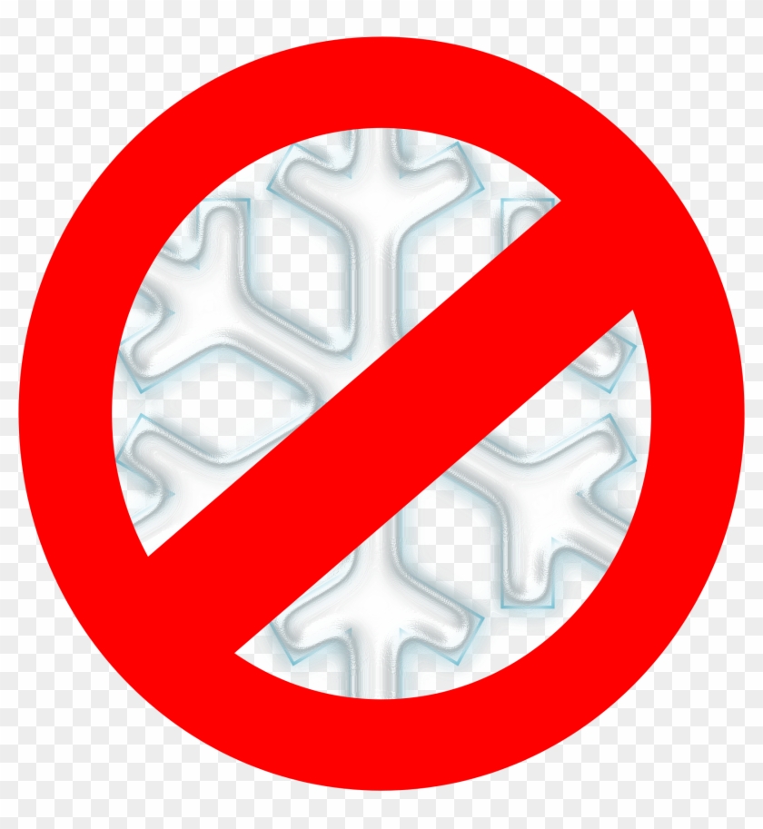No To Snow - Sinal De Proibiçao Png Clipart #132434