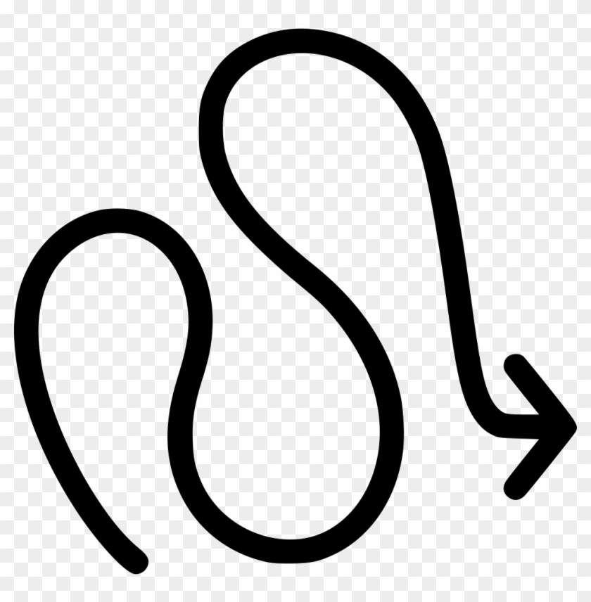 Squiggly Line Svg - Squiggly Arrow No Background Clipart #132467