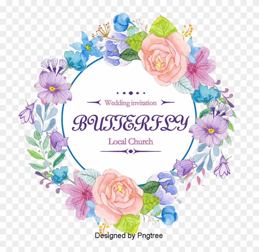 Vector Floral Wreath, Vector, Flowers, Wreath Png Image Clipart