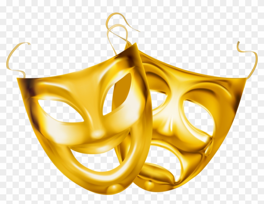 Gold Theater Masks Png Clipart Image Gallery Transparent Png #132784