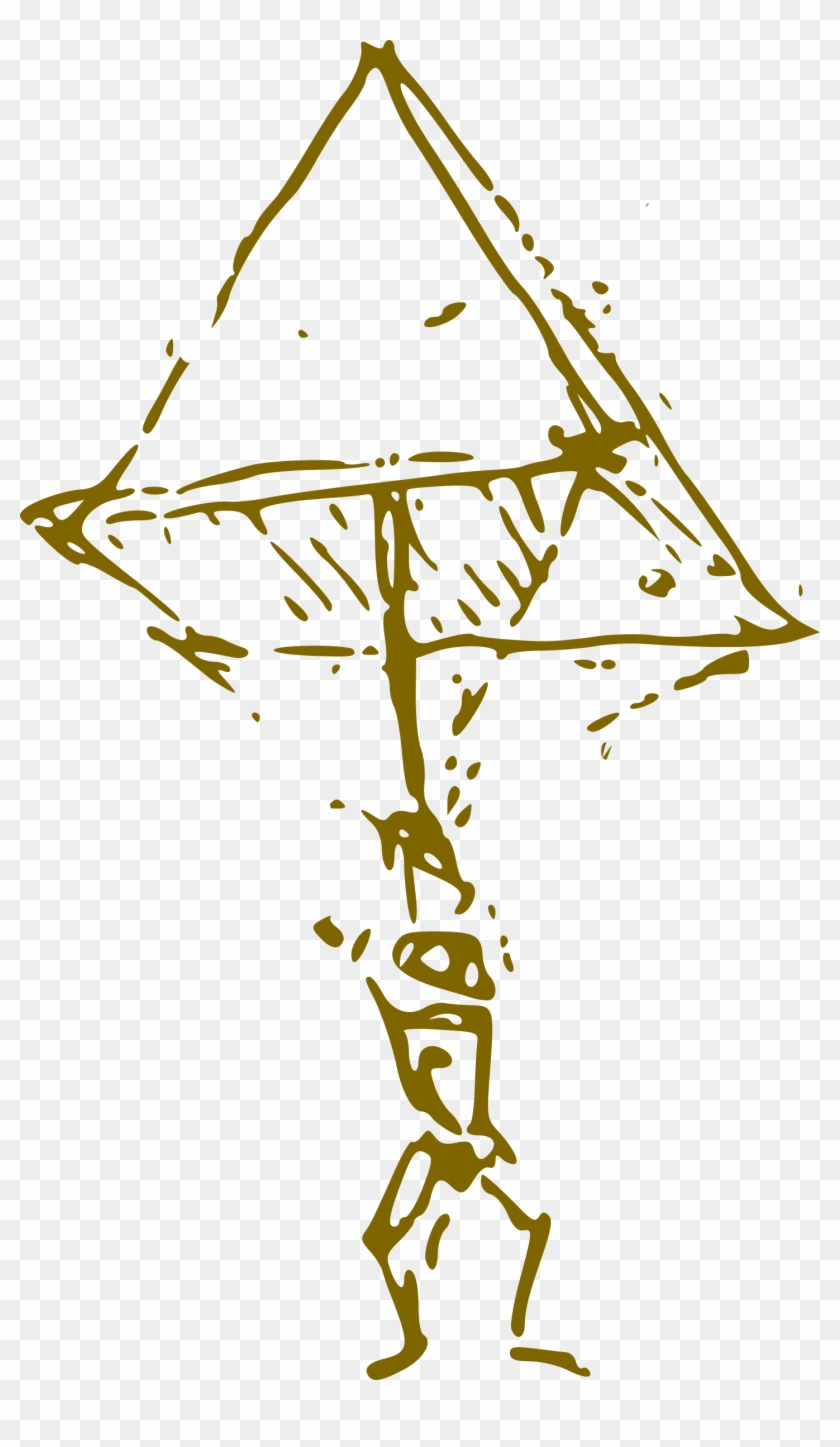 Big Image - Da Vinci Flying Parachute Clipart