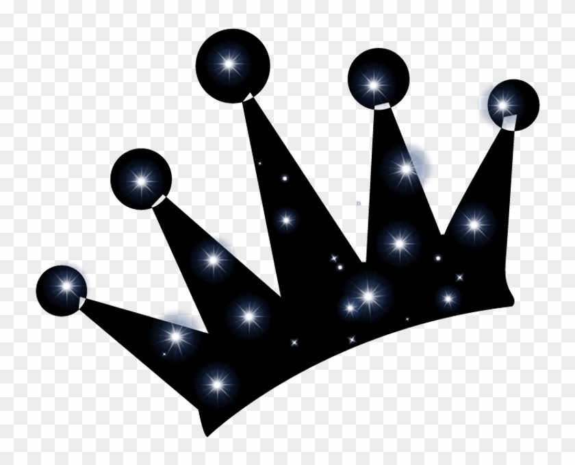 Crown Black Blackcrown Dark Freetoedit Remixit Freetoed - Transparent Crown Silhouette Clipart