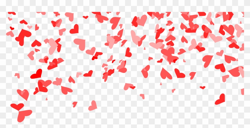 Free Download - Heart Confetti Transparent Background Clipart