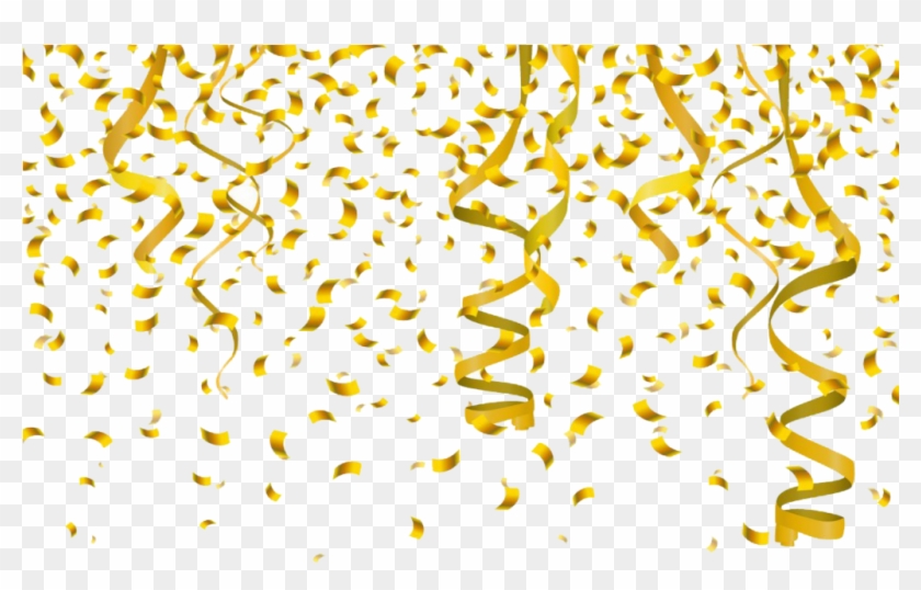 Gold Confetti Transparent Png Transparent Background - Welcome New Year 2019 Clipart #133177