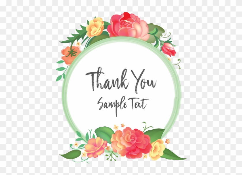 Vintage Thank You Png Free - Flower Clipart