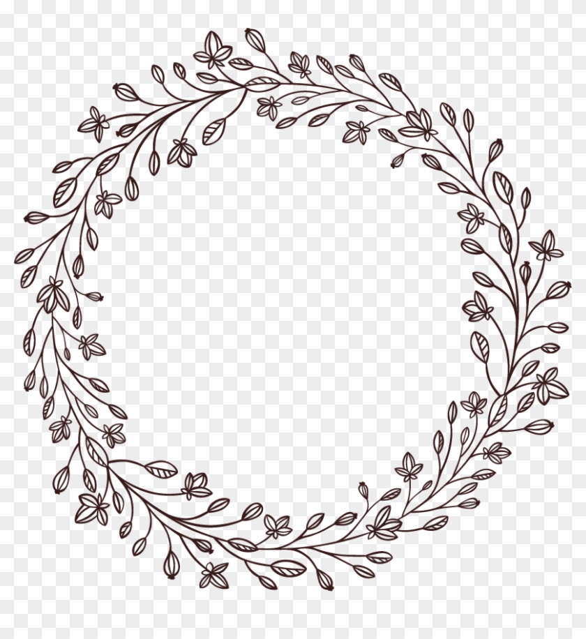 Wreath Png Black And White Clipart