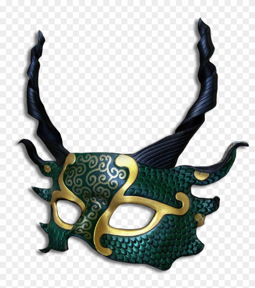 Mask Sticker Dragon Png Carnival Freetoedit Gold - Dragon Half Mask Clipart #133311