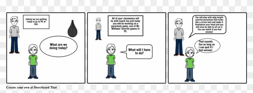 Johnny And The Parachute - Cartoon Clipart #133407