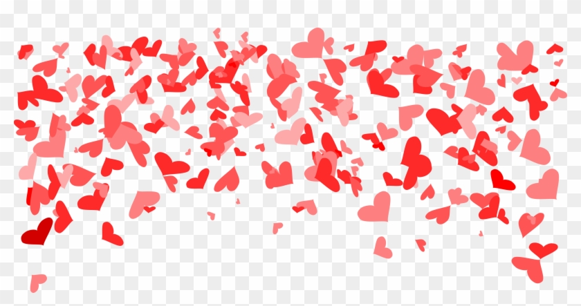 Free Download - Heart Confetti Transparent Background Clipart #133428