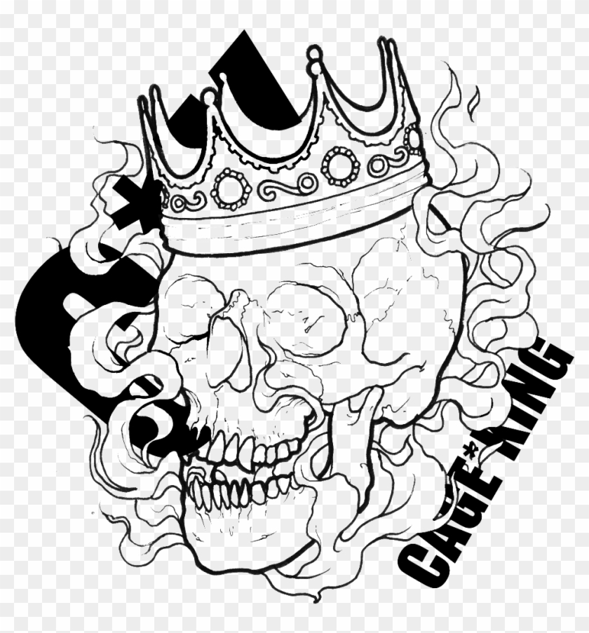 Skull With Crown Drawing - Skull With Crown Clipart #133782