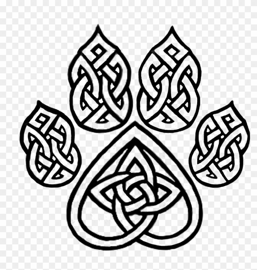 Clip Freeuse Download Celtic Drawing Knot - Celtic Dog Paw Tattoo - Png Download