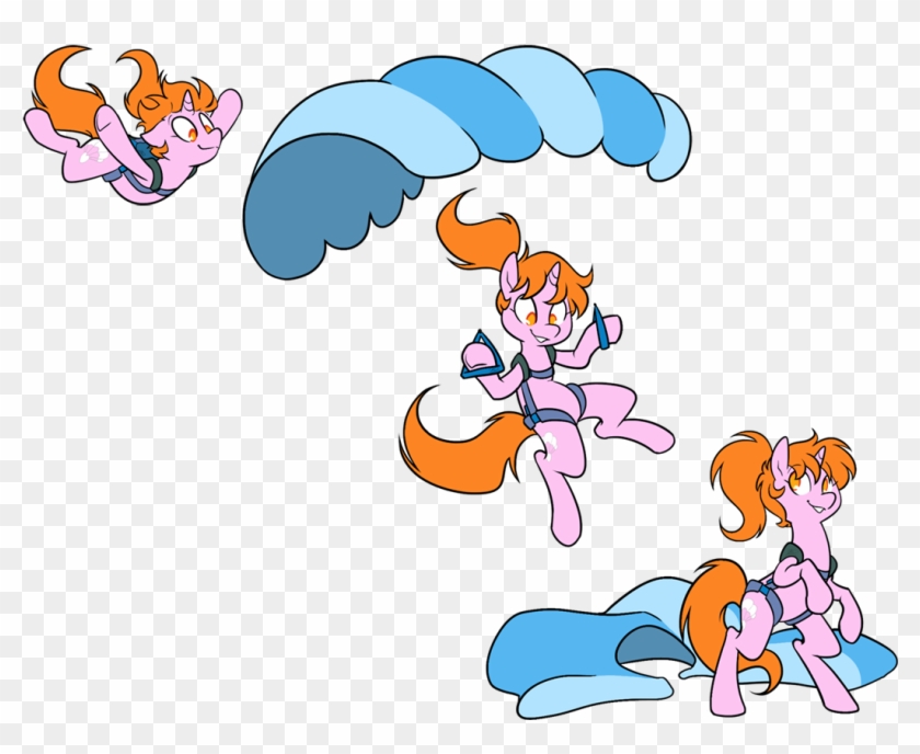 Egophiliac, Falling, Oc, Oc - Pony Falling With A Parachute Clipart #134125