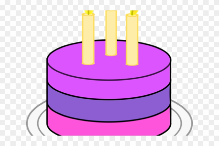 Birthday Candles Clipart Candle Wick - Simple Birthday Cake Png Transparent Png