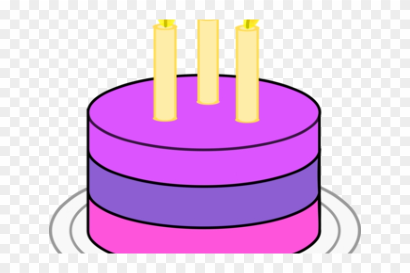 Birthday Candles Clipart Candle Wick - Simple Birthday Cake Png Transparent Png #134178