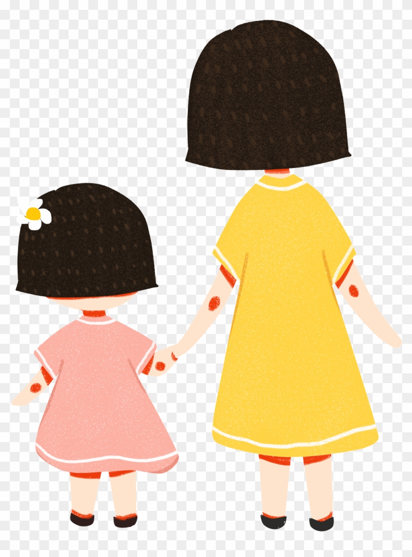 Flat Simple Cartoon Hand Png And Psd - Illustration Clipart