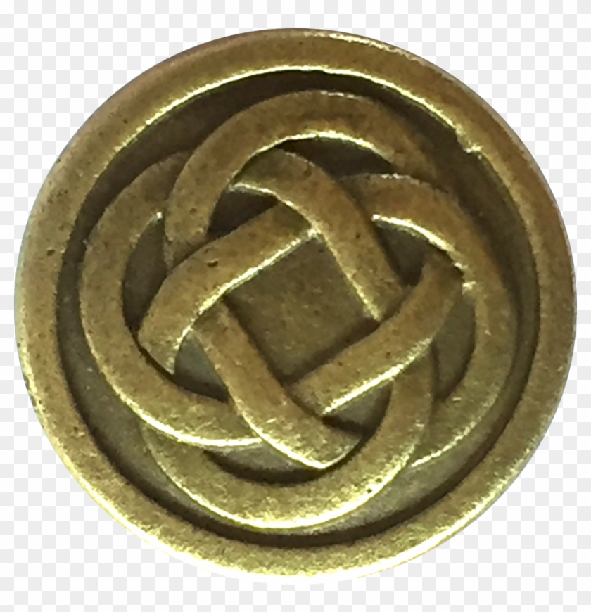 Celtic Knot Antique Gold Metal Button 11/16" The Button - Emblem Clipart