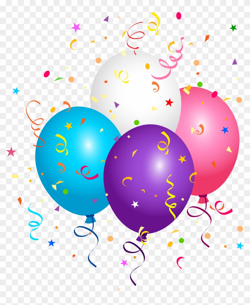 Ballons Png Tube Happy Birthday Cards Pinterest Ⓒ - Balloons And Confetti Transparent Clipart