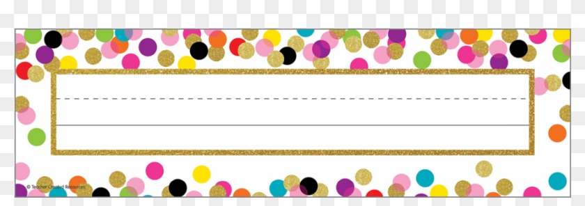 Tcr5886 Confetti Flat Name Plates Image - Confetti Name Plates Clipart