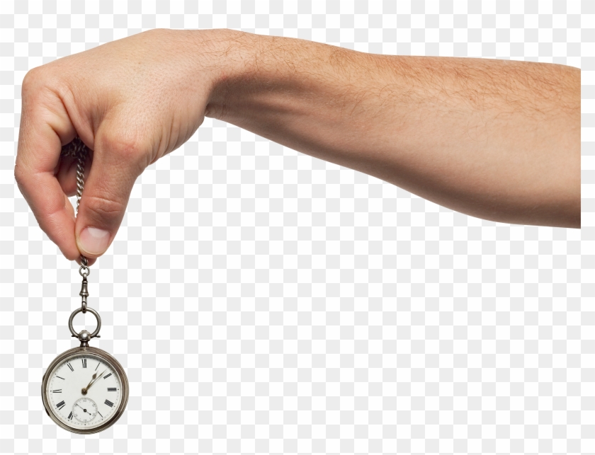 Hand Holding Pocket Watch Clipart #134904