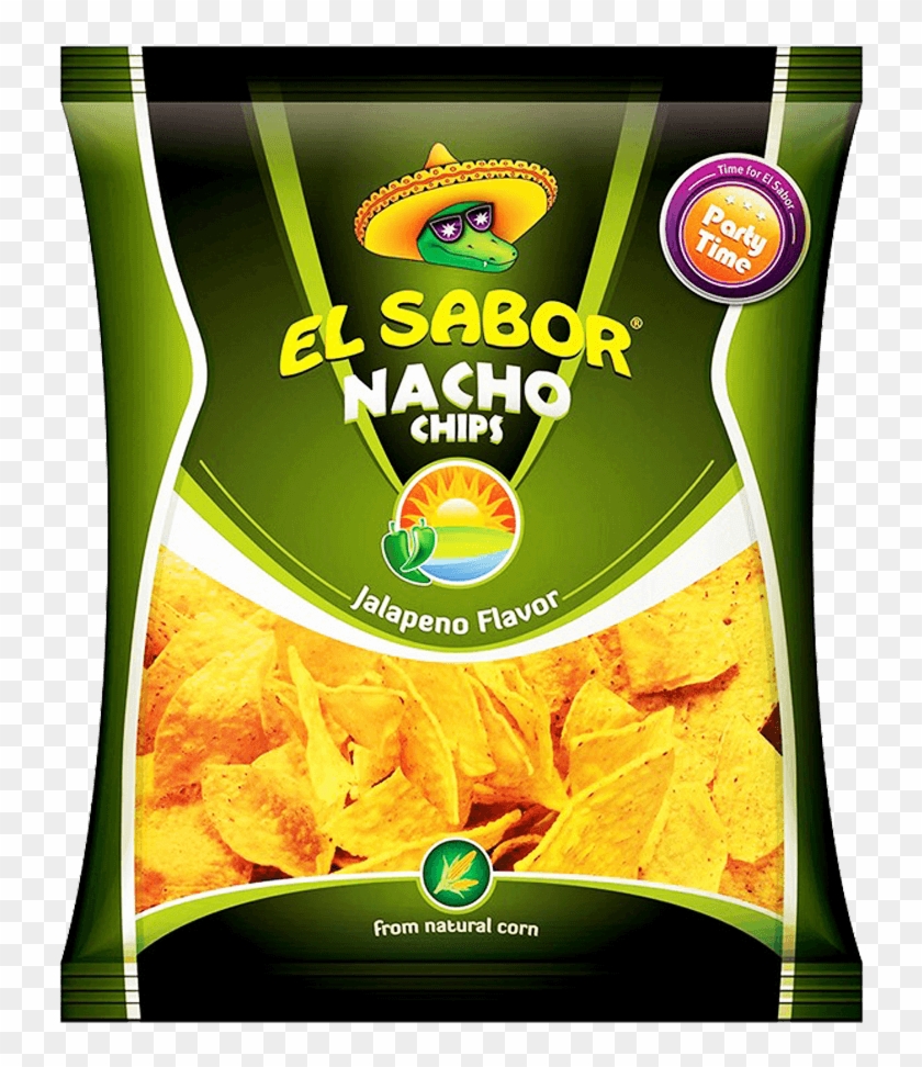 El Sabor Nacho Chips Jalapeno Flavor 225 Gm - El Sabor Nacho Chips Clipart #135144