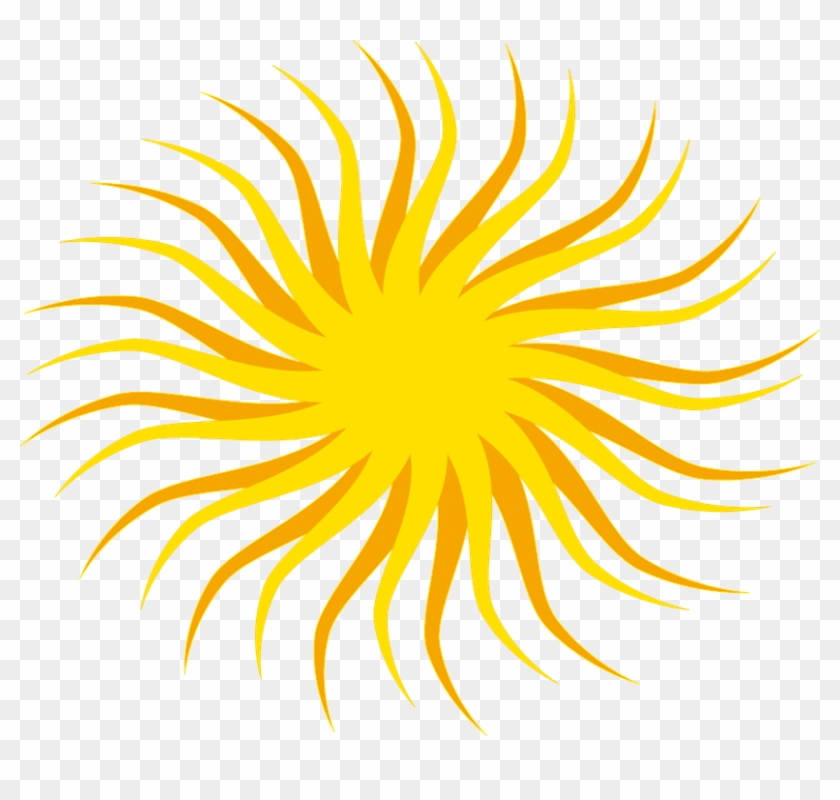 Png Sun Rays Transparent Images Pluspng Sunny - Güneş Vektörel Png Clipart #135250