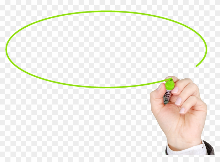 Hand Holding Green Marker Png Transparent Image - Hand With Marker Png Clipart