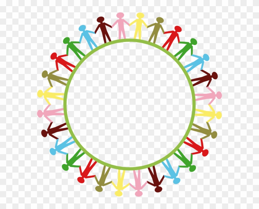 People Holding Hands Png - Stick Figure Holding Hands Circle Clipart #135404