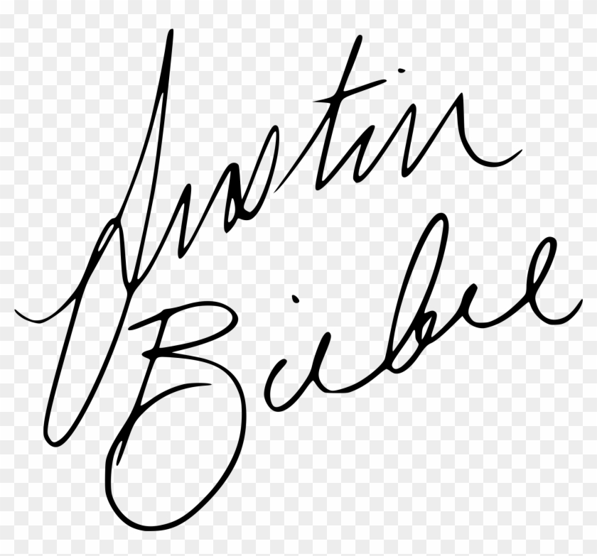 Open - Justin Bieber Autografo Png Clipart