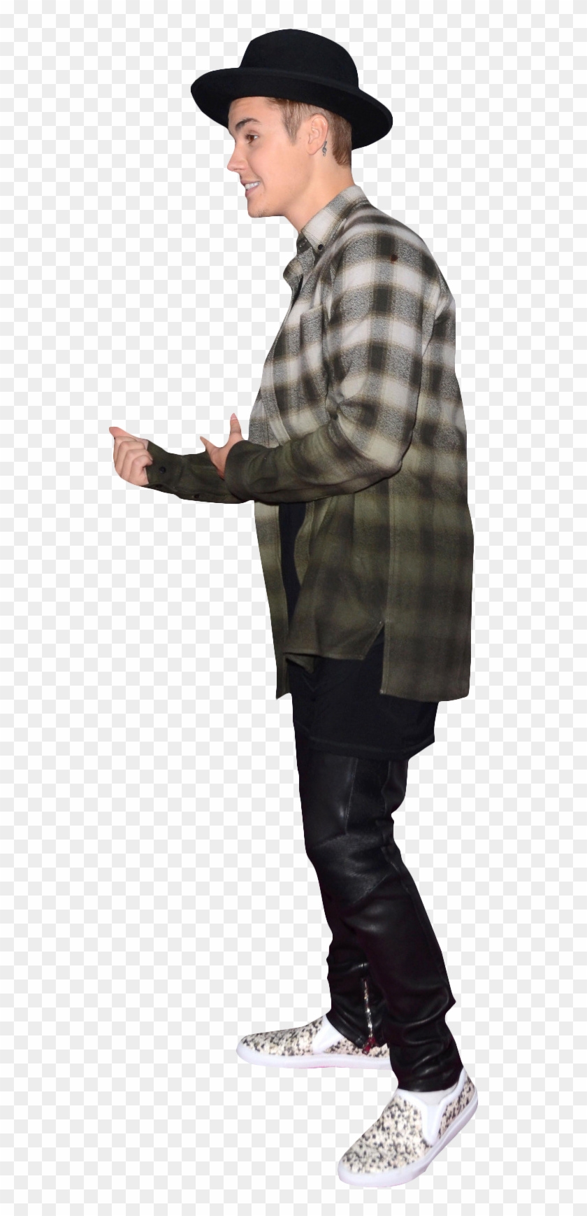 Justin Bieber With Hat Png Image - Plaid Clipart #135585