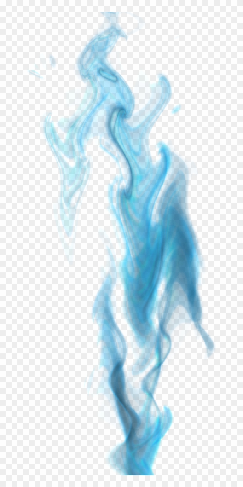 Blue Smoke Png Transparent - Transparent Blue Fire Png Clipart #135639