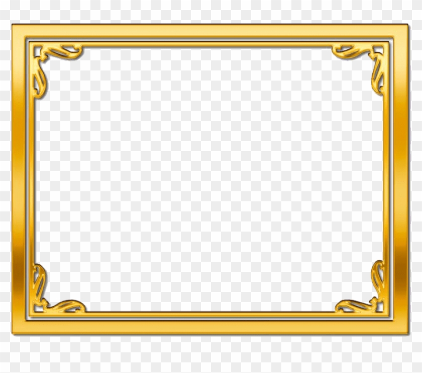 Gold Frame Png Picture - Gold Frame Border Png Clipart #135750