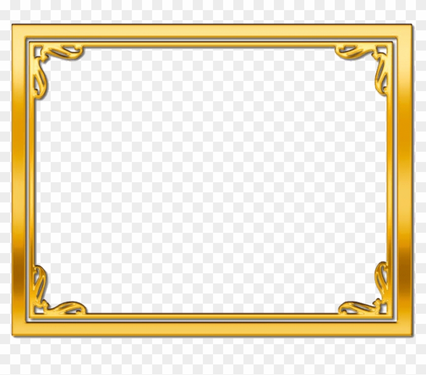 Gold Frame Png Picture - Gold Frame Border Png Clipart