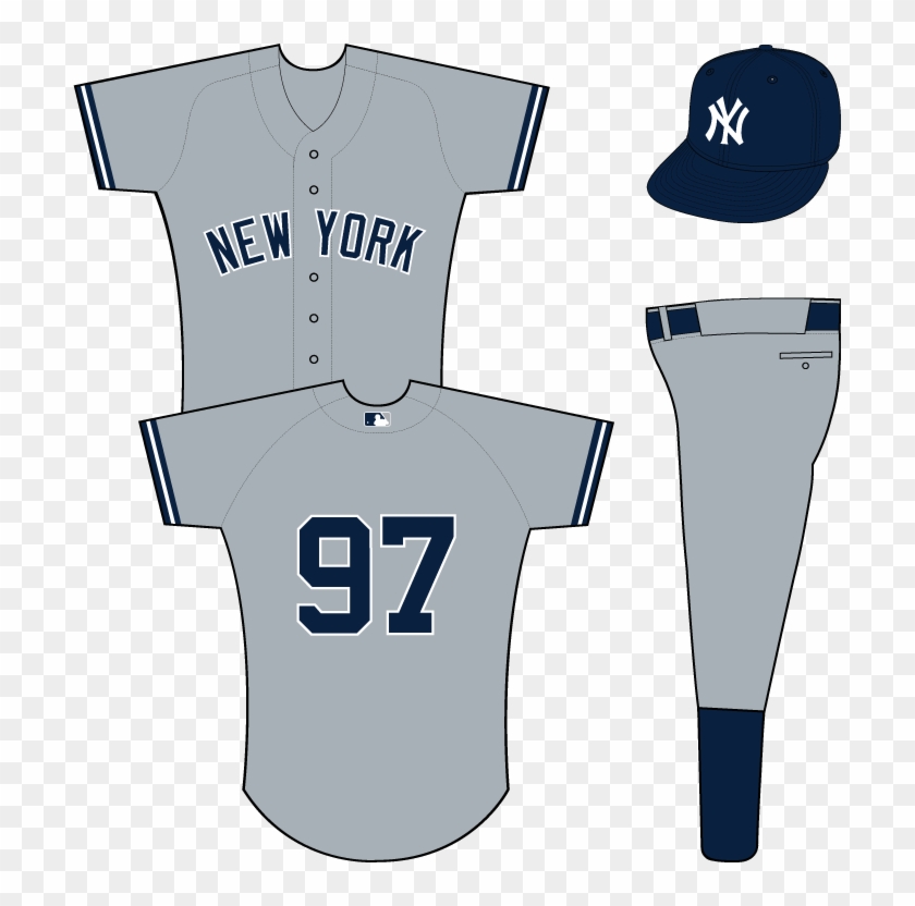New York Yankees Uniform - New York Yankees Grey Uniform Clipart #135754