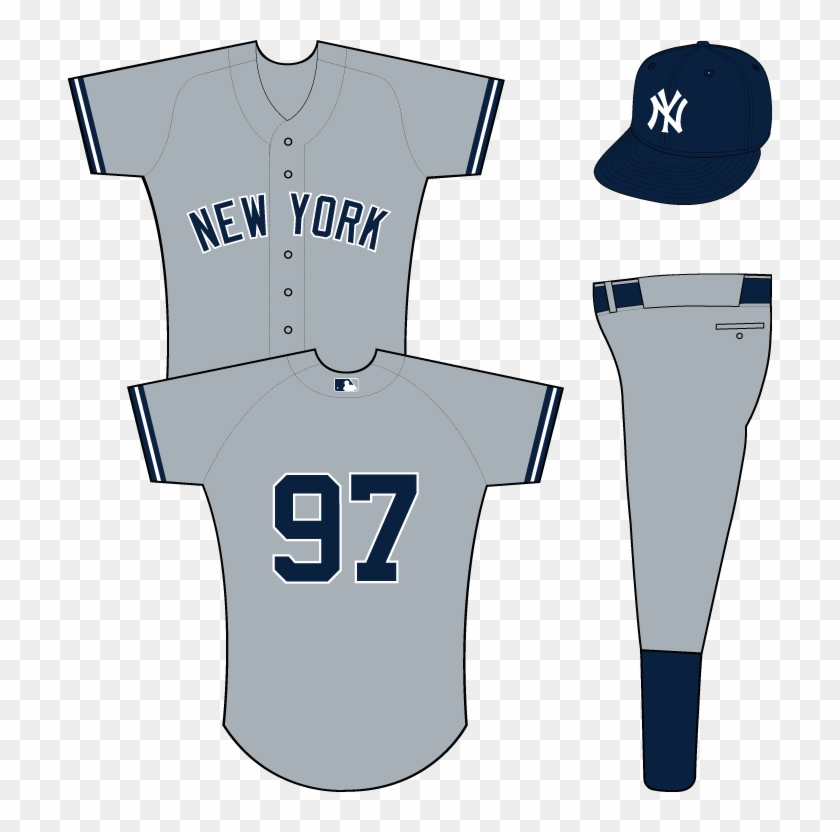 New York Yankees Uniform - New York Yankees Grey Uniform Clipart