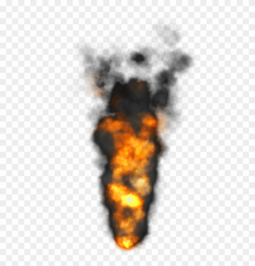 469 X 796 9 - Fire With Smoke Png Clipart