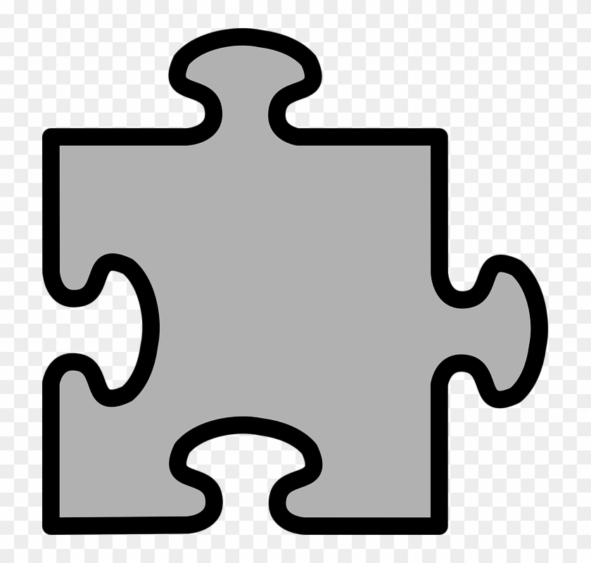 Jigsaw Jigsaw Puzzle Grey Piece Puzzle Concept - Transparent Background Puzzle Pieces Clipart - Png Download #136858