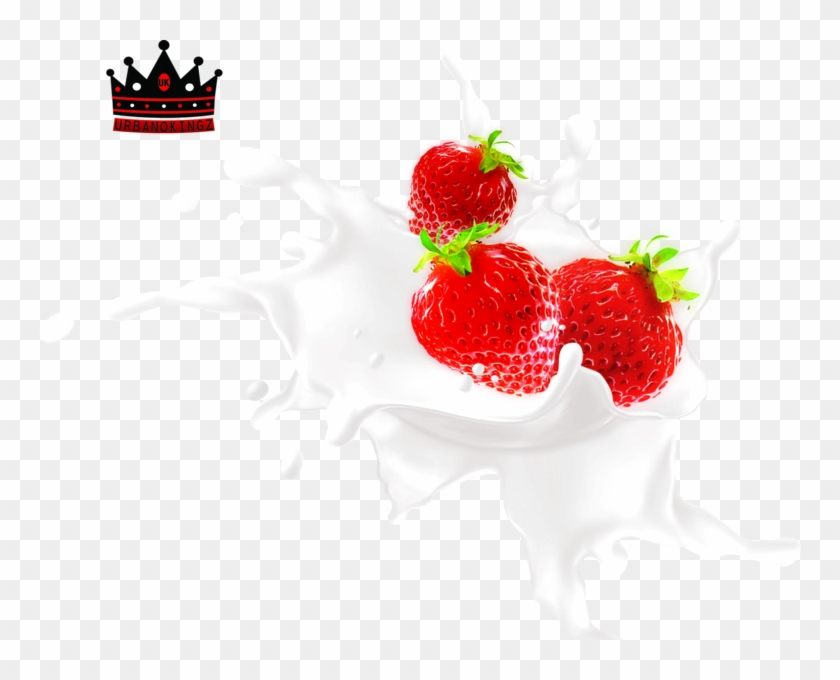 Strawberry Splash Milk - Strawberry Splash Png Clipart #136859
