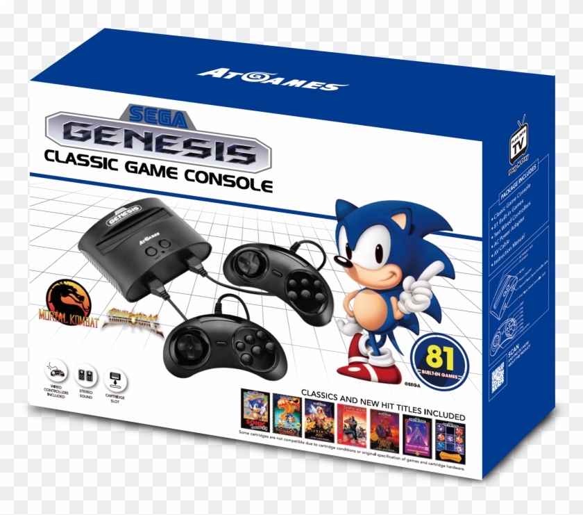 Sega Genesis Classic Game Console With 81 Classic Games - Sega Genesis 81 Games Clipart #137187