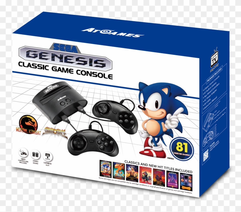 Sega Genesis Classic Game Console With 81 Classic Games - Sega Genesis 81 Games Clipart