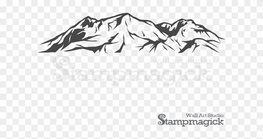 Colorado Rocky Mountains Outline Clipart #137192