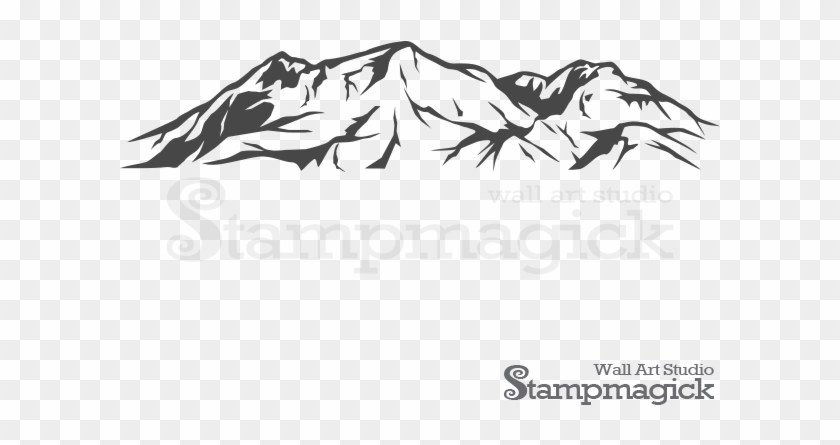 Colorado Rocky Mountains Outline Clipart