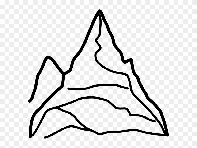 Mountain Black And White Mountain Range Clipart Black - High Mountain Clipart Black And White - Png Download #137255