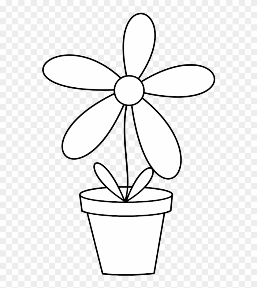 Awesome Flower Pot Images Black And White Clipart Transparent - Flowerpot - Png Download
