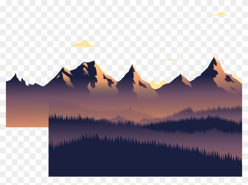 Image Free Download Download Transprent Png Free Angle - Sunset Mountain Png Clipart #137381