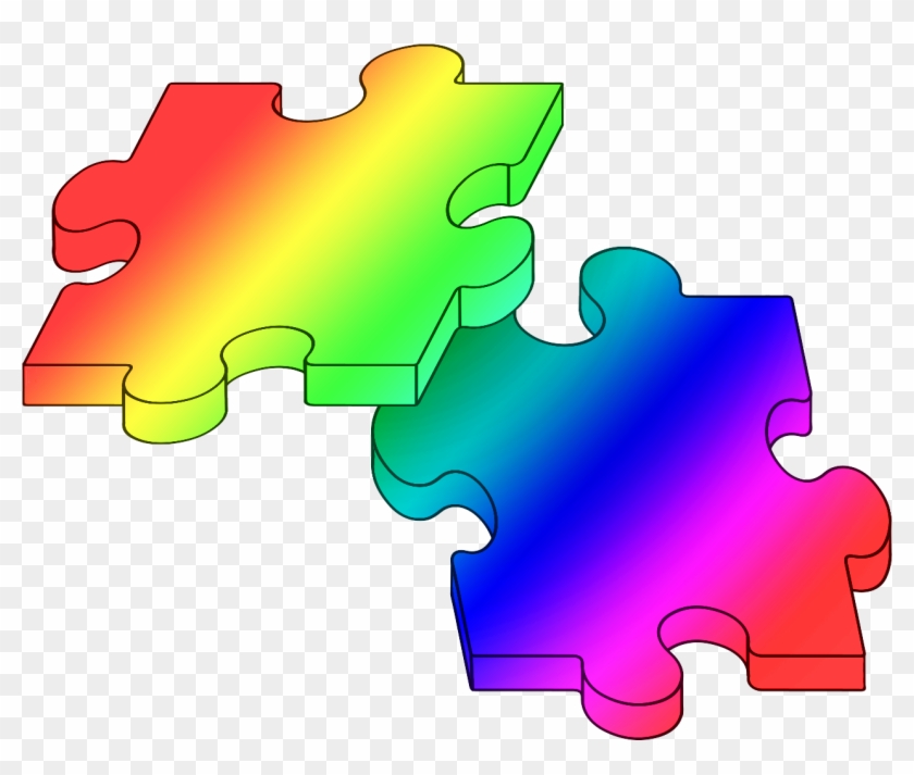 Rainbow Puzzle Pieces Clipart