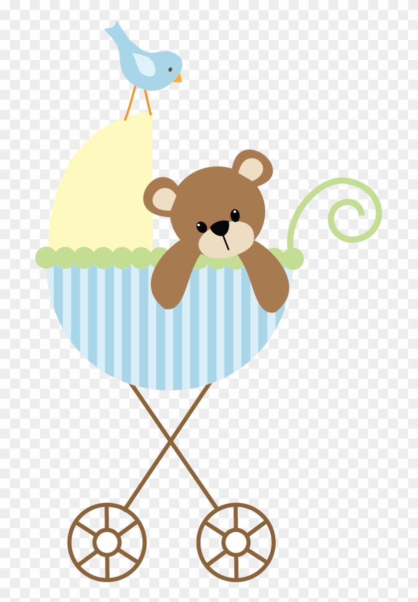 Carriage Clipart Baby Shower - Carreola Azul Baby Shower - Png Download #137719
