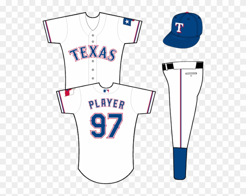 Otherwise, I Like The Red Outlines Of The Lettering - Texas Rangers Home Uniforms Clipart #137800